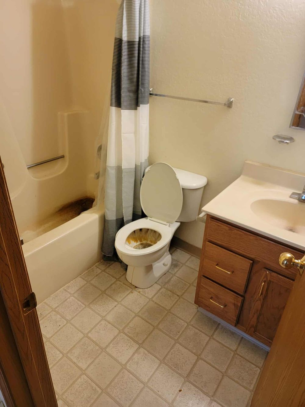 After: bathroom cleaned out