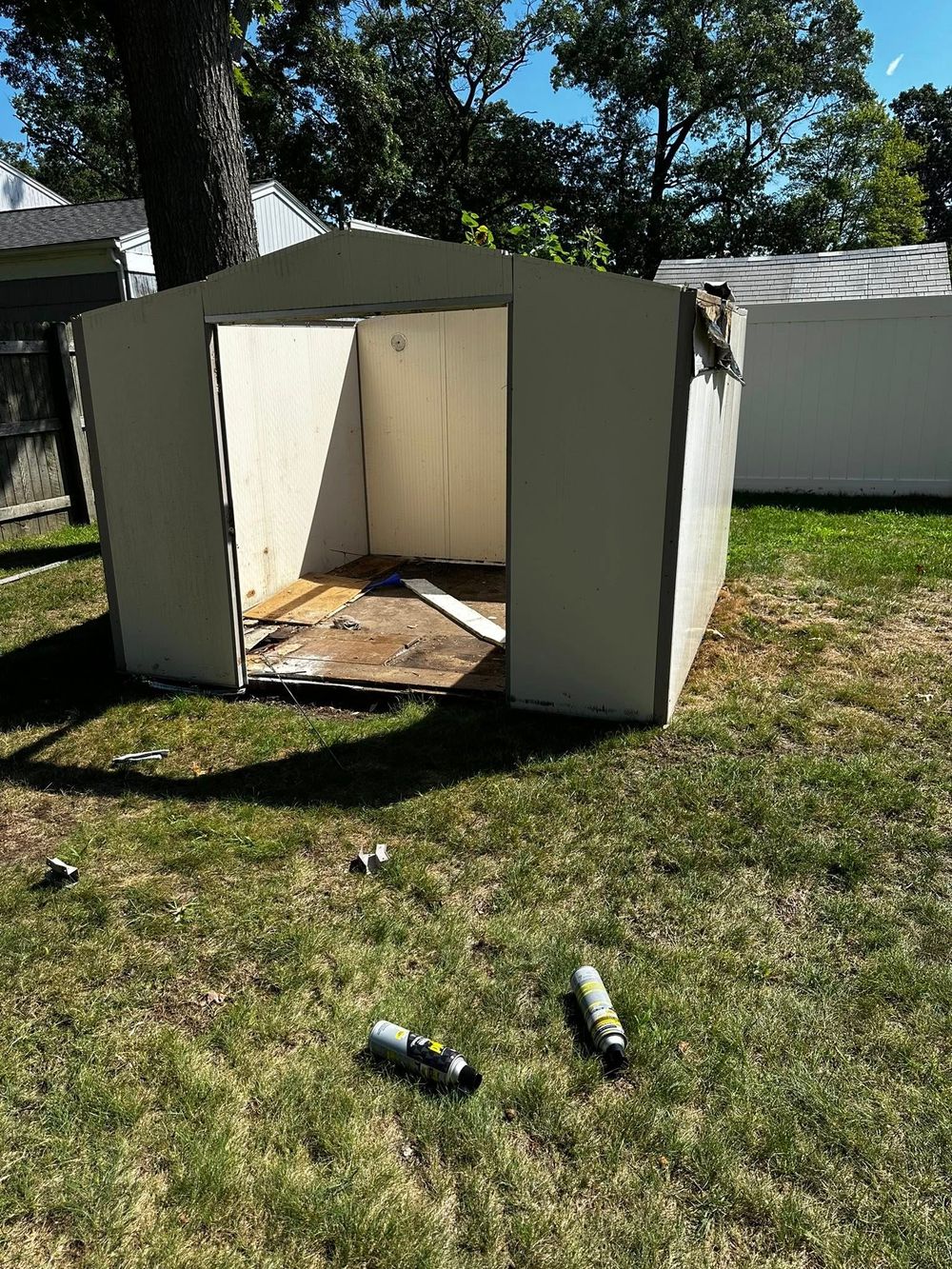 Before: dangerous backyard shed