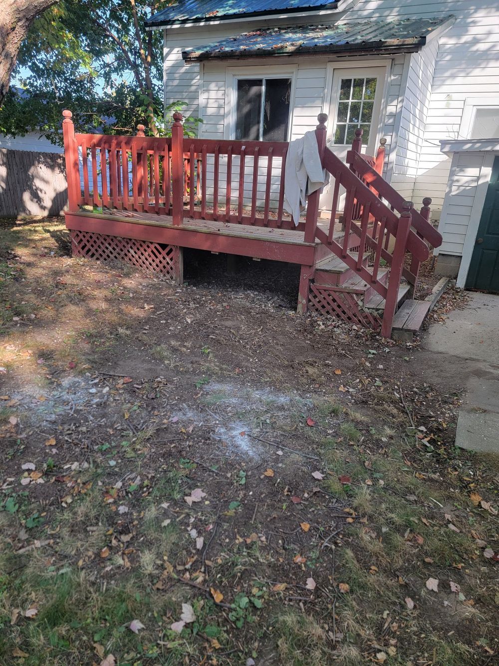 After: construction debris removed